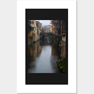 Ponticello over Rio Canal in Mantua, Italy Posters and Art